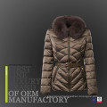 2017 Custom European New Style Mature Women Goose Down Jacket For Winter With Fur Collar